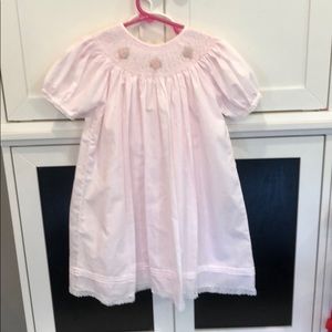 Smocked pink dress